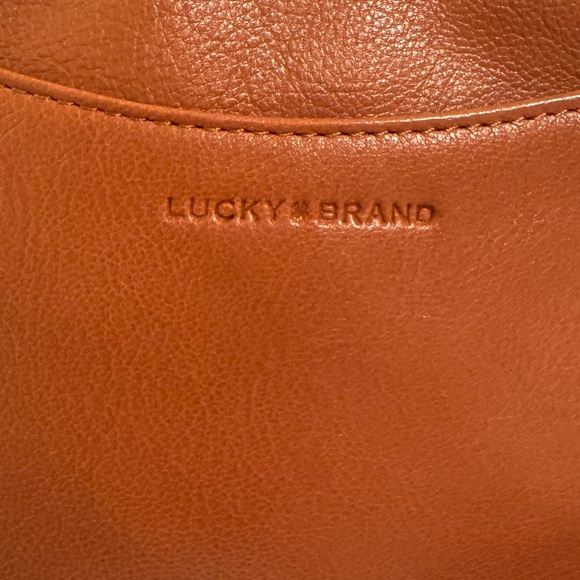 Lucky Brand Lola Brown/Orange Crossbody Bag leather - Picture 6 of 12